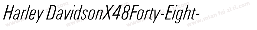 Harley DavidsonX48Forty-Eight字体转换